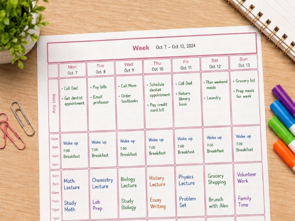 Simplann weekly planner template preview
